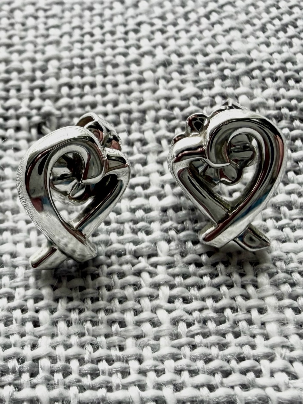 Tiffany & Co. Paloma Picasso Loving Heart Sterling Silver Earrings